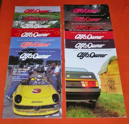 Alfa romeo owners club magazines, 1990