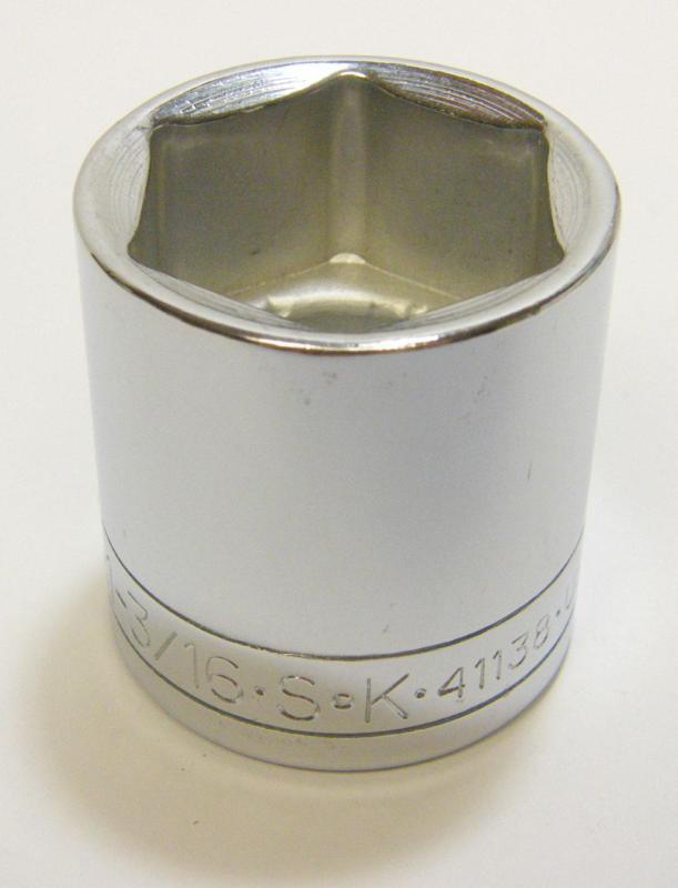 Sk tools 41138 ½ drive 6 point standard fractional socket 1-3/16"