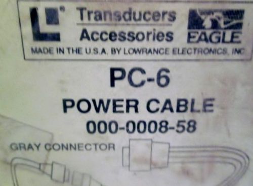 Eagle transducers accessories pc-6 power cable 8-58