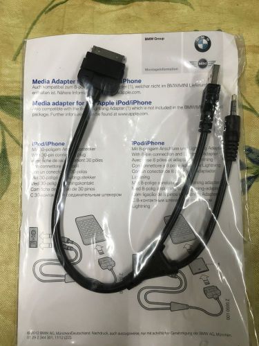 Bmw genuine in-car media adapter for apple ipod / iphone 4/4s original cable oem