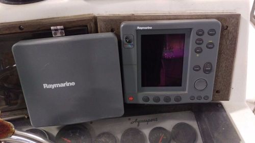 Used raymarine boat parts marina l770 navigation fish depth finder transducer