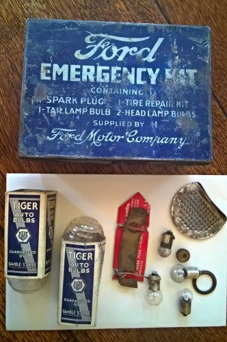 Ford emergency kit 1930s  1940s 1950s model a 1949 1948 1950 bulb tin vintage