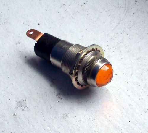 Vintage amber cut lens dash gauge panel light hot rod rat old 5/8&#034; rare dialco 5