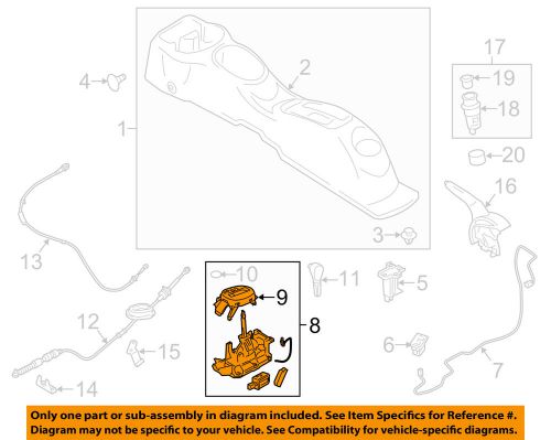Nissan oem 12-14 versa center console-shifter assembly 349013an0c