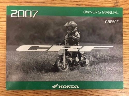 Honda 2007 crf50f owner&#039;s manual