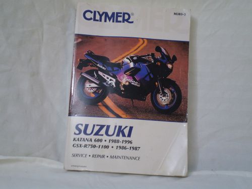 Suzuki gsx600 katana gsx-r1100 gsx-r750 clymer service repair manual