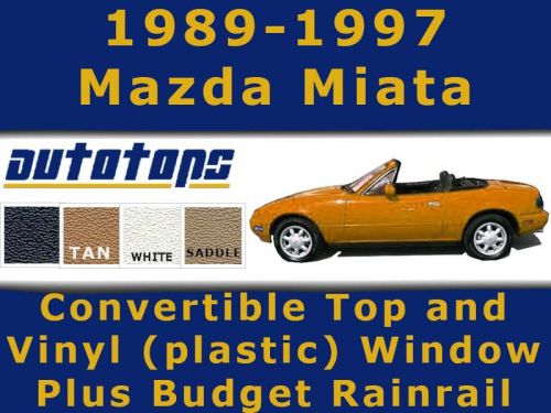 Miata convertible top and vinyl window + rainrail   install video   color choice