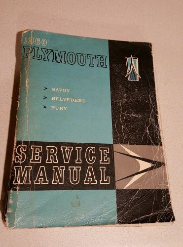 Vintage 1960 plymouth shop service repair manual fury belvedere savoy