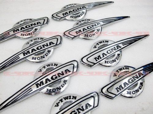 Chrome gas tank emblem badge for honda magna 250 750 v45 v65 promotion m8#7