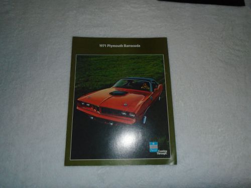 1971 plymouth barracuda sales brochure literature book dealer advertisement