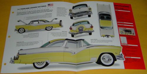 1956 ford fairlane crown victoria 312 ci 225 hp imp info/spec/photo 15x9