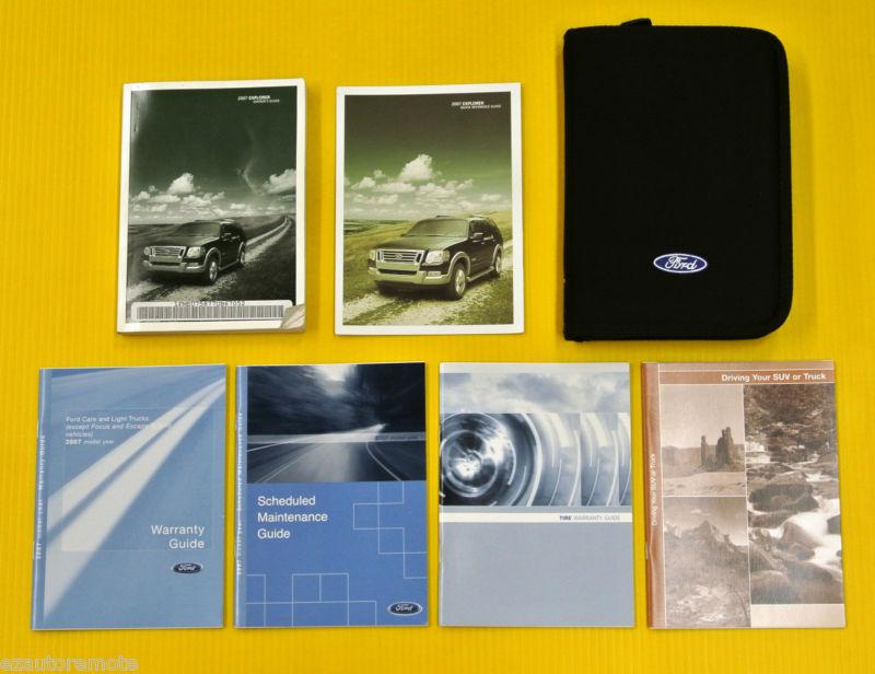 Explorer suv 07 2007 ford owners owner's manual set w/ case all models 4x4 4x2