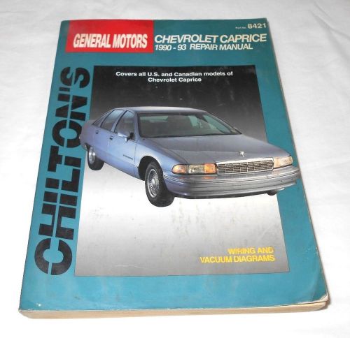 1990-1993 chevrolet caprice automotive repair manual chilton # 8421,,