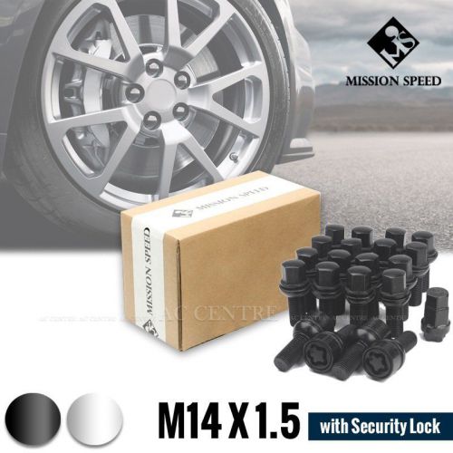 Mission speed novo series m14x1.5 security wheel bolt lock lugs kit set 2 colors