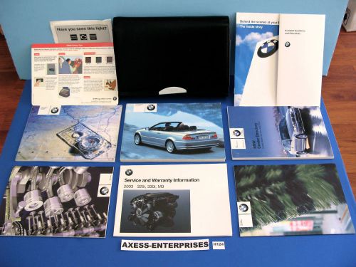 03 2003 bmw e46 convertible 325ci 330ci owners manuals navigation books set h124