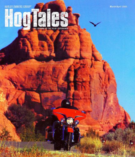 2005 mar/apr harley hog tales magazine -police &amp; fire fat boy-police history