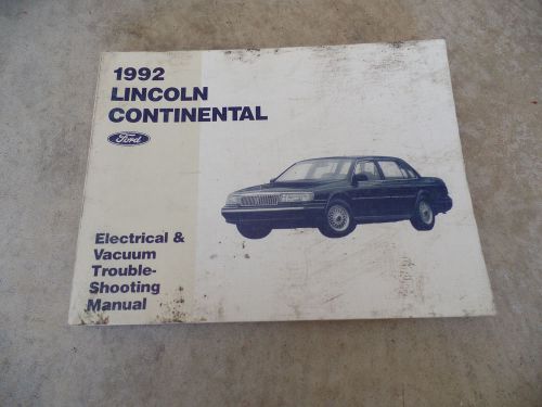 1992 lincoln continental evtm shop manual electrical &amp; vacuum troubleshooting