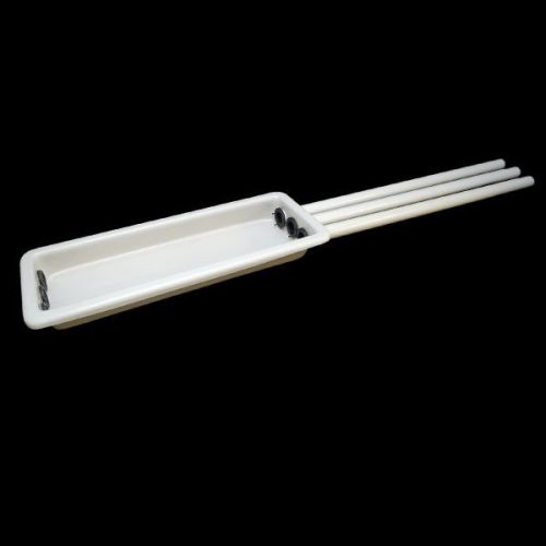 Tracker 131283 white 83 3/4 inch 3 tube plastic boat rod holders organizer