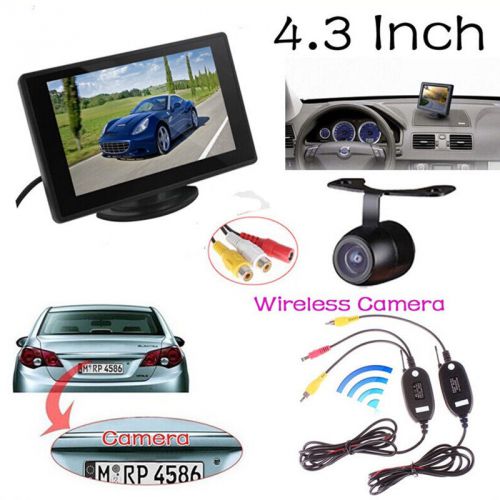 4.3&#034; tft lcd car monitor + 420tvl 1/4 cmos backup rearview reversing camera kit