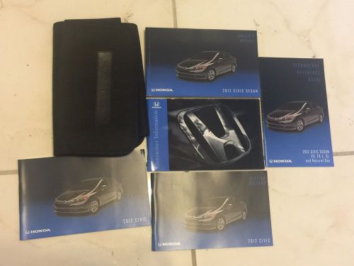 2012 honda civic owner&#039;s manual with booklet&#039;s &amp; case