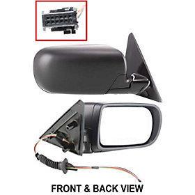 Power heated side view door mirror assembly passenger's right manual fold