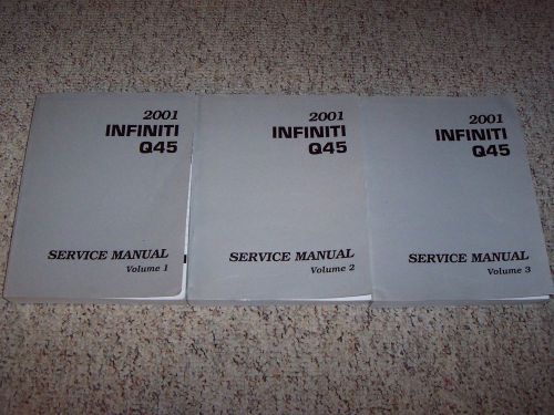 2001 infiniti q45 workshop shop service repair manual set vol 1-3 4.1l v8