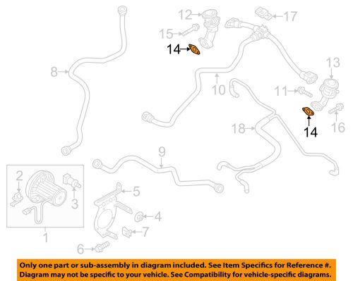 Audi oem 09-16 a6 quattro 3.0l-v6 emission-egr valve gasket 06e131120b