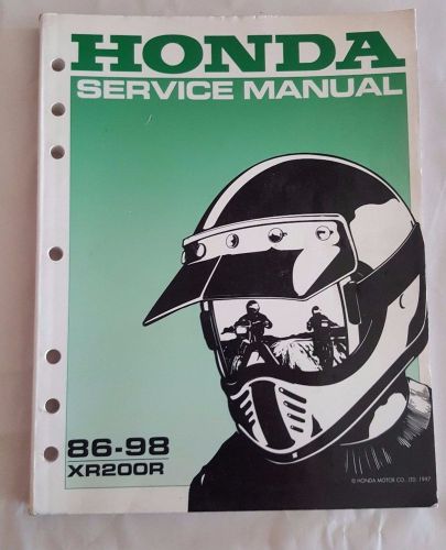 1986-1998 honda xr200r  motorcycle factory service manual