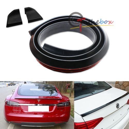 (1) universal pu trunk lip spoiler or roof spoiler body kit trim sticker, 4.5ft