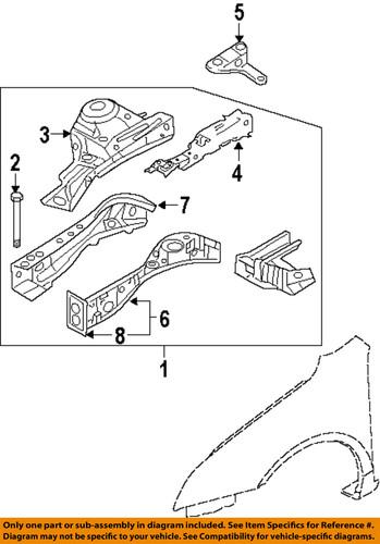 Ford oem 9e5z16055a fender-apron/rail assembly