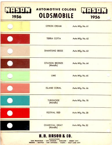 1956 oldsmobile 88 98 super 88 56 paint chips nason 2