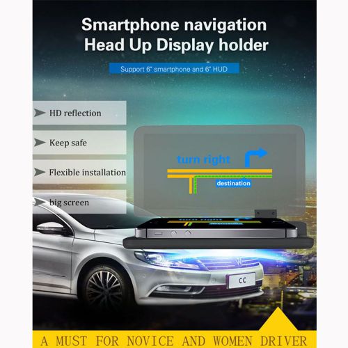 H6 universal gps holder hud head up display projection smartphone navigation