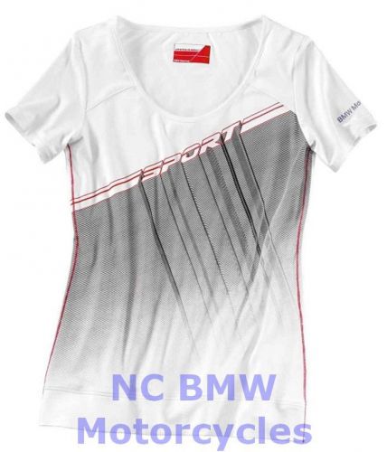 Bmw genuine motorrad motorcycle women dynamic tee t-shirt white size s