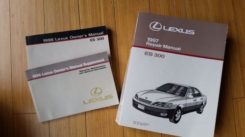1996-97 lexus es300 factory repair manual,owners manual and more