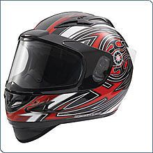 Polaris snowmobile red cyclone helmet- size large - new  - 50% off