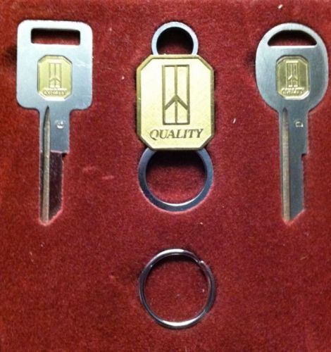 Rare gold plated blank oldsmobile uncut custom key set vintage