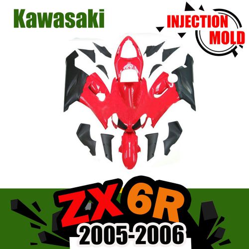 Motorcycle red abs fairing for kawasaki ninja zx6r 636 2005 2006 new