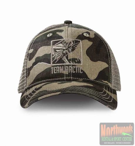 Arctic cat cathead logo adjustable hat cap w/ mesh - camo 5253-189