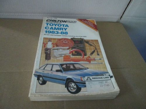 Toyota camry chilton service repair manual 1983 - 1988  printed 1989