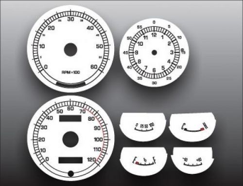 1967-1968 mercury cougar xr7 dash instrument cluster white face gauges 67-68