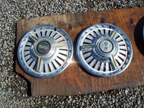 66 nova ss chevy ii 14 inch wheel covers  hubcaps oem