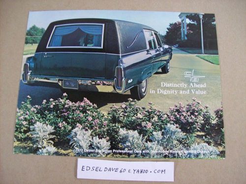 1972 oldsmobile  cotner / bevington  coach / hearse   brochure