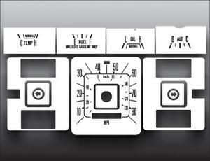 1973-1979 ford truck 80 mph dash instrument cluster white face gauges 73-79