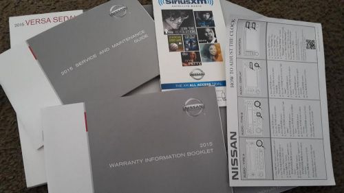 New 2015 nissan versa sedan car owners manual eom original parts