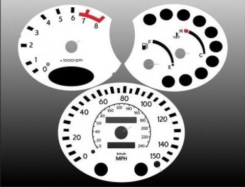 White face gauge kit fits 2000-2001 hyundai tiburon dash instrument cluster