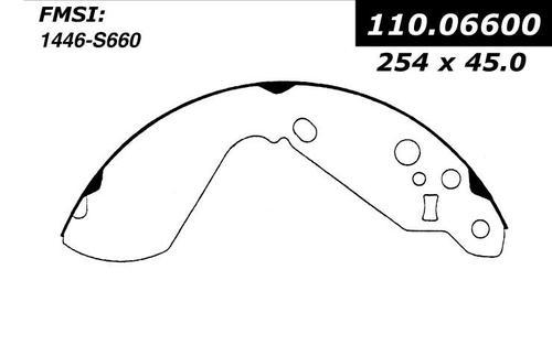 Centric 111.06600 brake pad or shoe, rear-new brake shoe-preferred