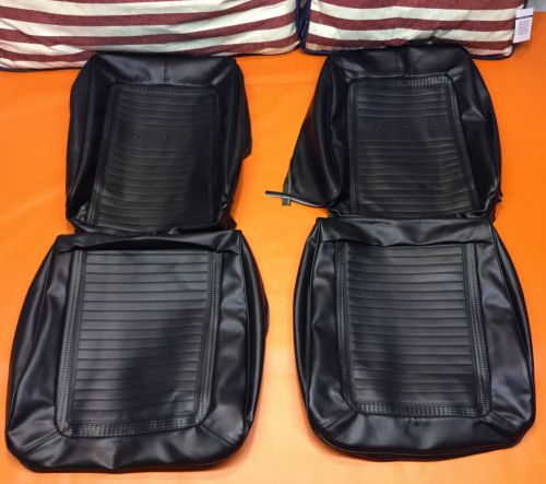 1966 plymouth barracuda black front bucket seat covers low back