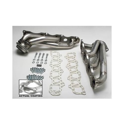 Hedman 304 stainless steel street hedders shorty silver ceramic 1 1/2 72506