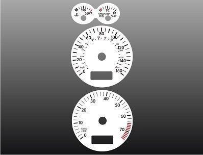 1999-2003 vw jetta golf instrument cluster white face gauges 99-03