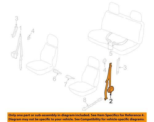 Nissan oem 02-03 frontier front seat belt-front belt assembly left 868459z428